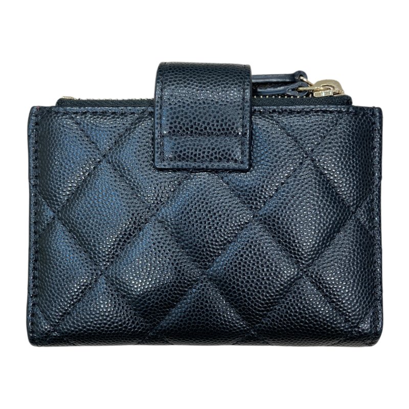 CHANEL 香奈兒 雙折短夾 荔枝紋牛皮-1