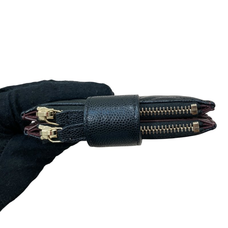 CHANEL 香奈兒 雙折短夾 荔枝紋牛皮-2