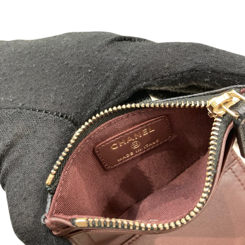 CHANEL 香奈兒 雙折短夾 荔枝紋牛皮-9