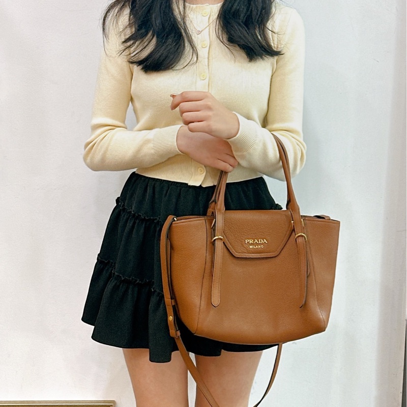 莉亞精品♡Prada 手提斜背包 二手美包-1