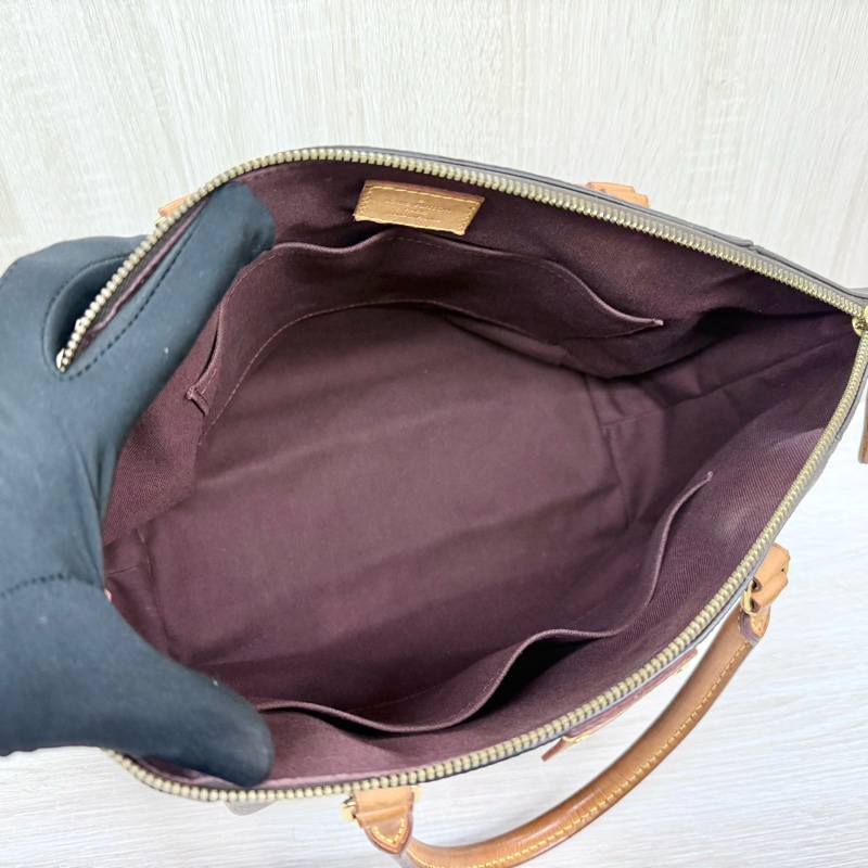 LV原花拼紫紅內裡手提側背元寶包/M48813-5