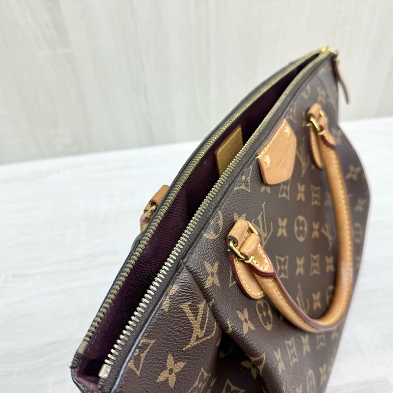 LV原花拼紫紅內裡手提側背元寶包/M48813-7
