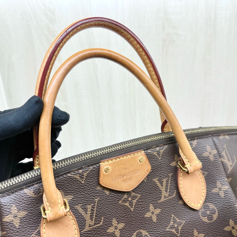 LV原花拼紫紅內裡手提側背元寶包/M48813-11