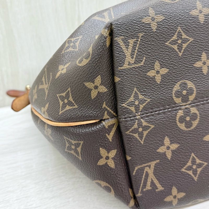 LV原花拼紫紅內裡手提側背元寶包/M48813-13