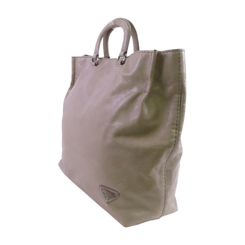 PRADA 牛皮皮革Tote Bag金扣手挽肩背兩用袋-2