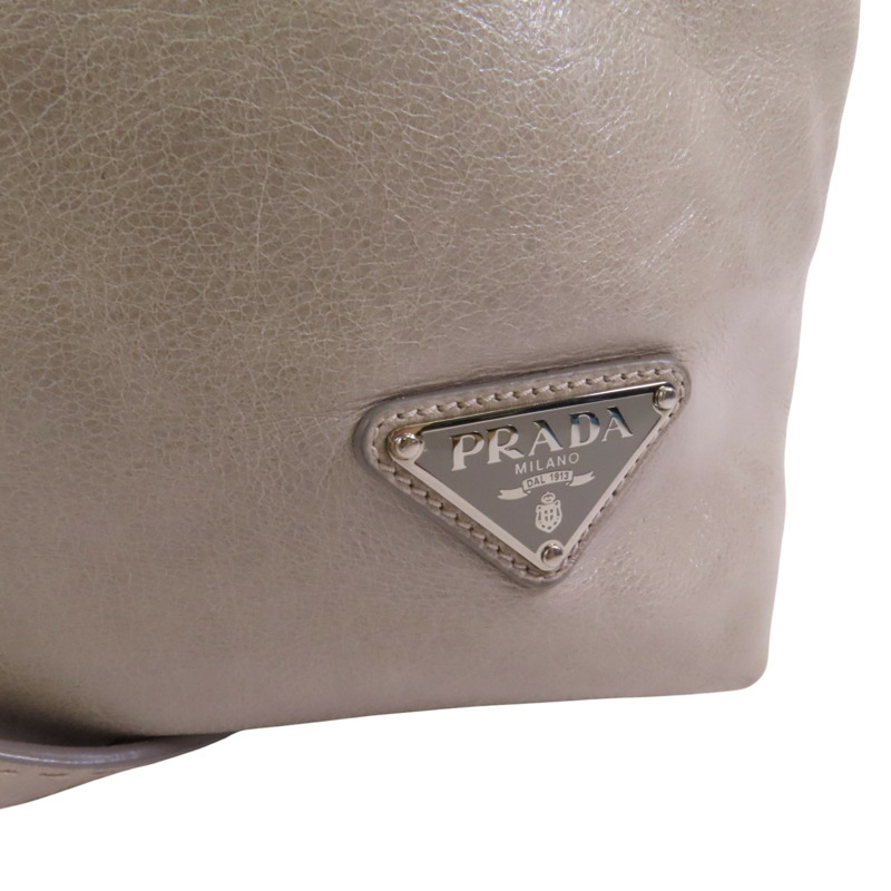 PRADA 牛皮皮革Tote Bag金扣手挽肩背兩用袋-14