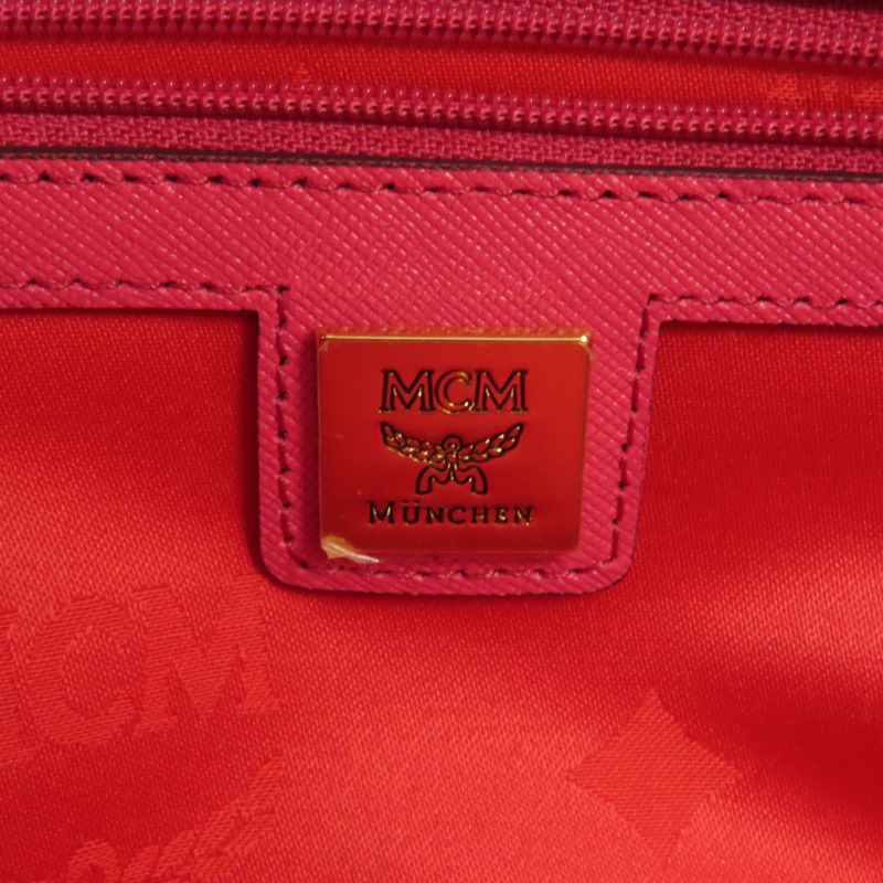 MCM 牛皮皮革2Way Shoulder Bag金扣手挽肩背兩用袋-5