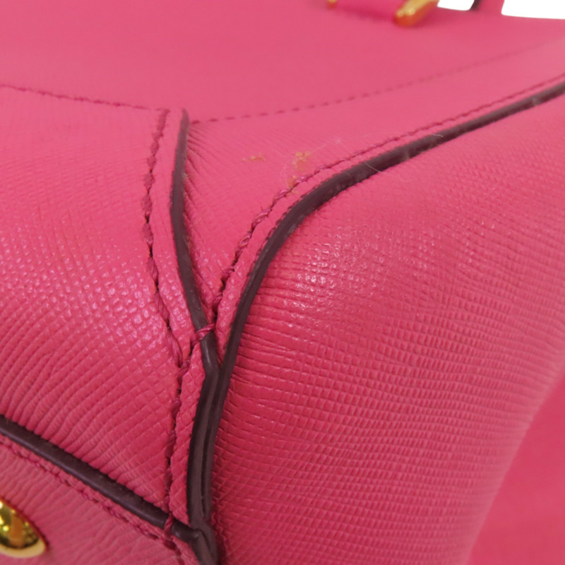 MCM 牛皮皮革2Way Shoulder Bag金扣手挽肩背兩用袋-11