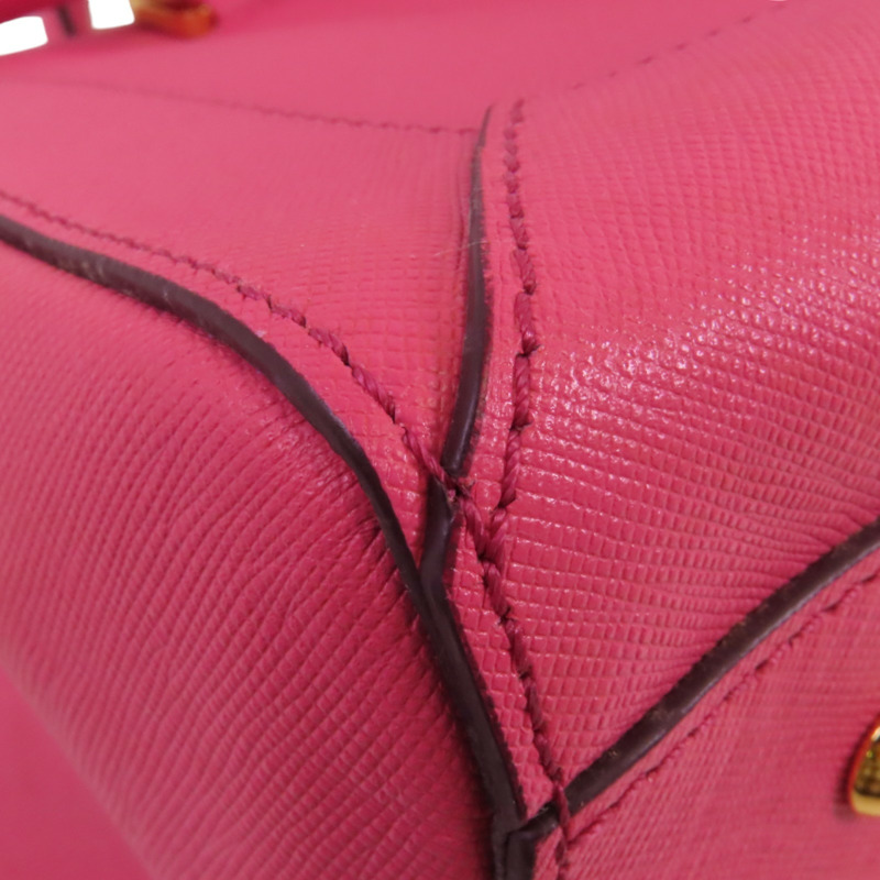 MCM 牛皮皮革2Way Shoulder Bag金扣手挽肩背兩用袋-12