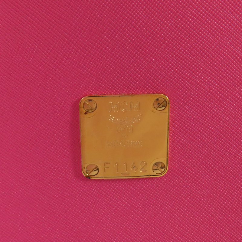 MCM 牛皮皮革2Way Shoulder Bag金扣手挽肩背兩用袋-14