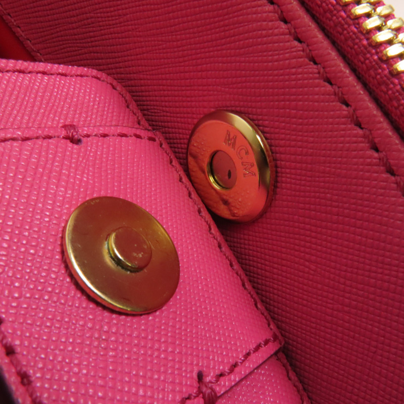 MCM 牛皮皮革2Way Shoulder Bag金扣手挽肩背兩用袋-15