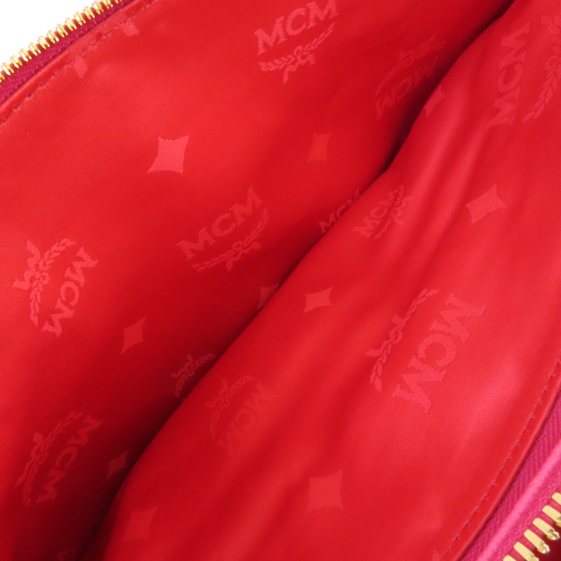 MCM 牛皮皮革2Way Shoulder Bag金扣手挽肩背兩用袋-16