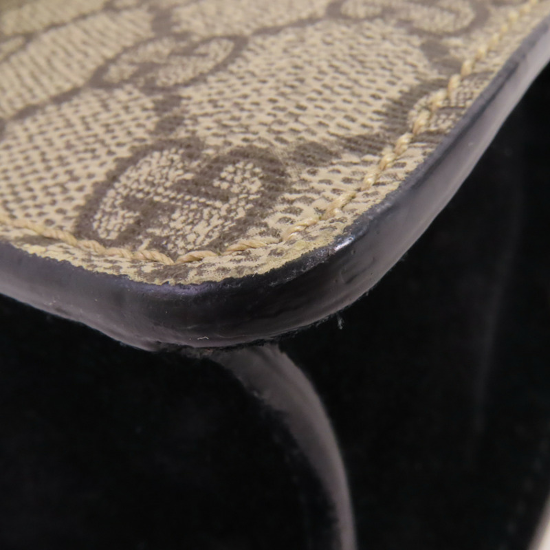 GUCCI 塗層帆布Dionysus GG Supreme Mini銀扣鏈帶肩背袋-11