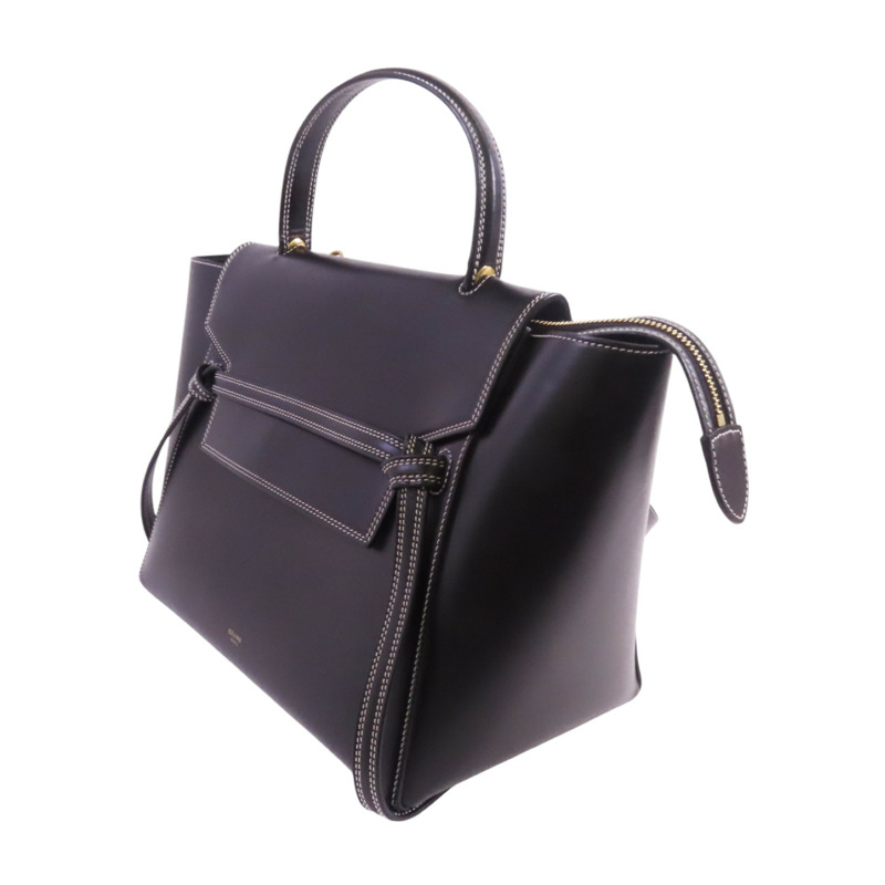 CELINE 牛皮皮革Mini Belt Bag金扣手挽肩背兩用袋-2