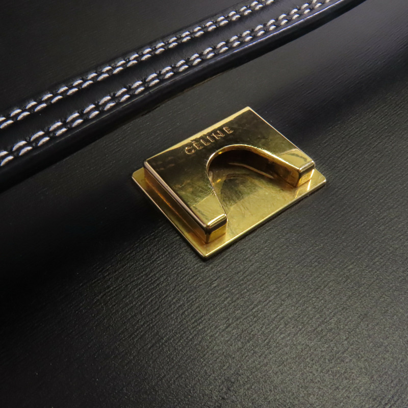 CELINE 牛皮皮革Mini Belt Bag金扣手挽肩背兩用袋-8