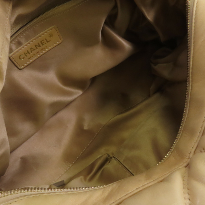 CHANEL 羊皮皮革Chain Shoulder金扣鏈帶肩背袋-4