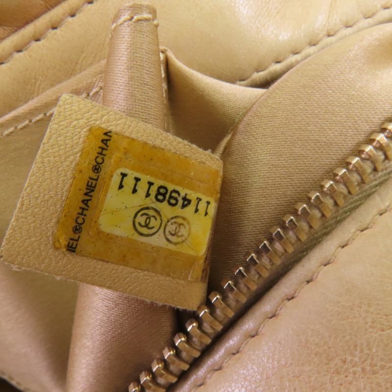 CHANEL 羊皮皮革Chain Shoulder金扣鏈帶肩背袋-6