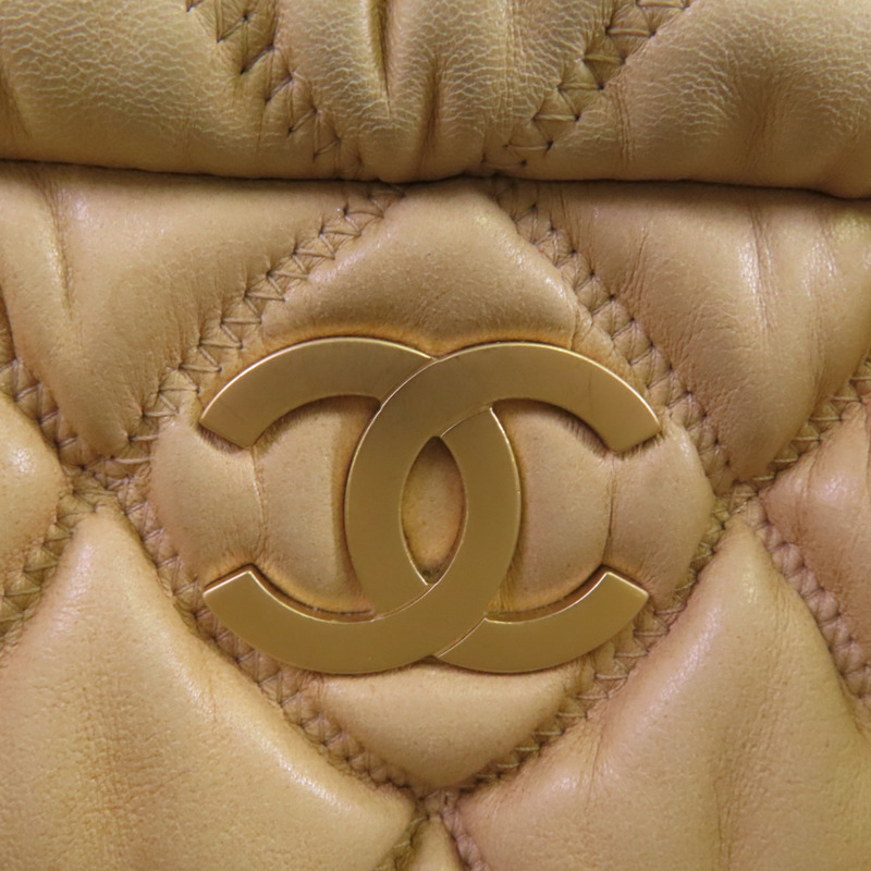 CHANEL 羊皮皮革Chain Shoulder金扣鏈帶肩背袋-19