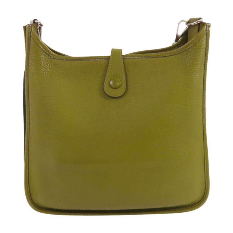 HERMES Clemence皮革Evelyne PM銀扣肩背袋-1