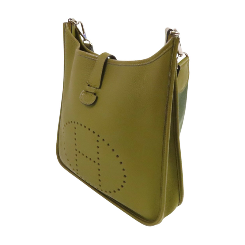 HERMES Clemence皮革Evelyne PM銀扣肩背袋-2