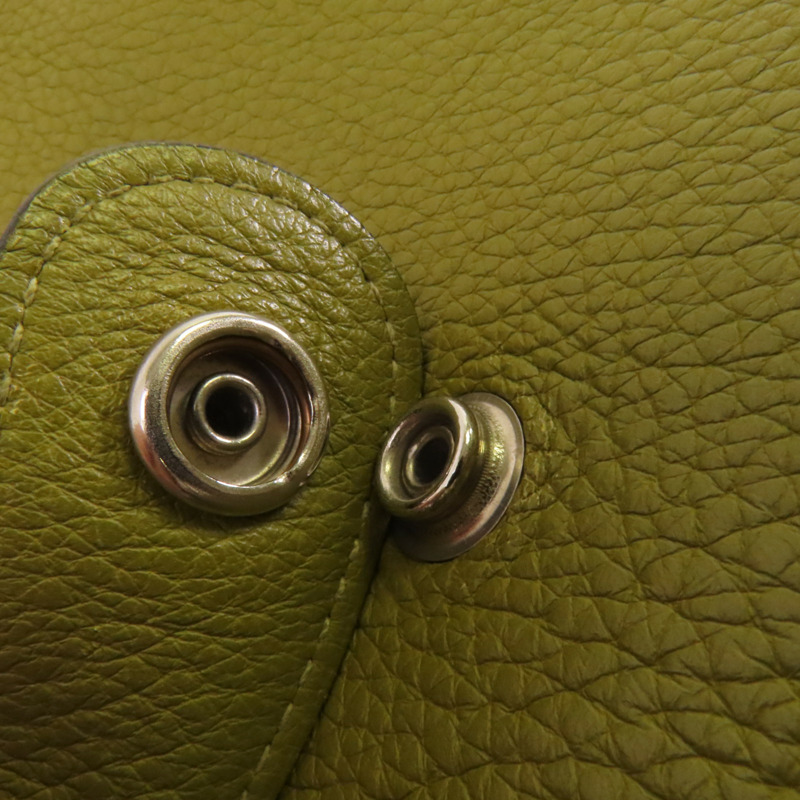 HERMES Clemence皮革Evelyne PM銀扣肩背袋-8