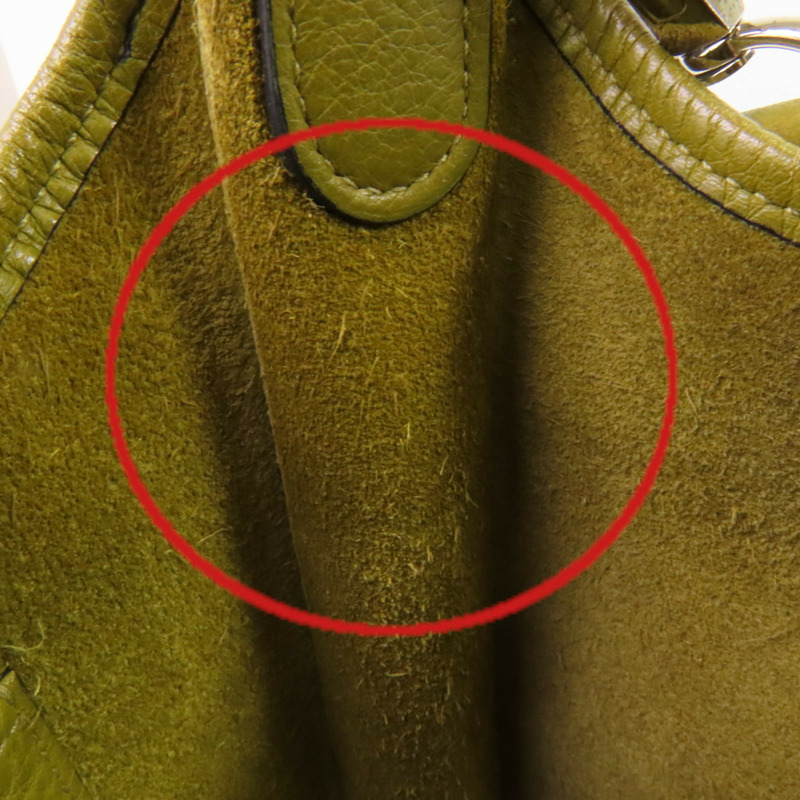 HERMES Clemence皮革Evelyne PM銀扣肩背袋-17