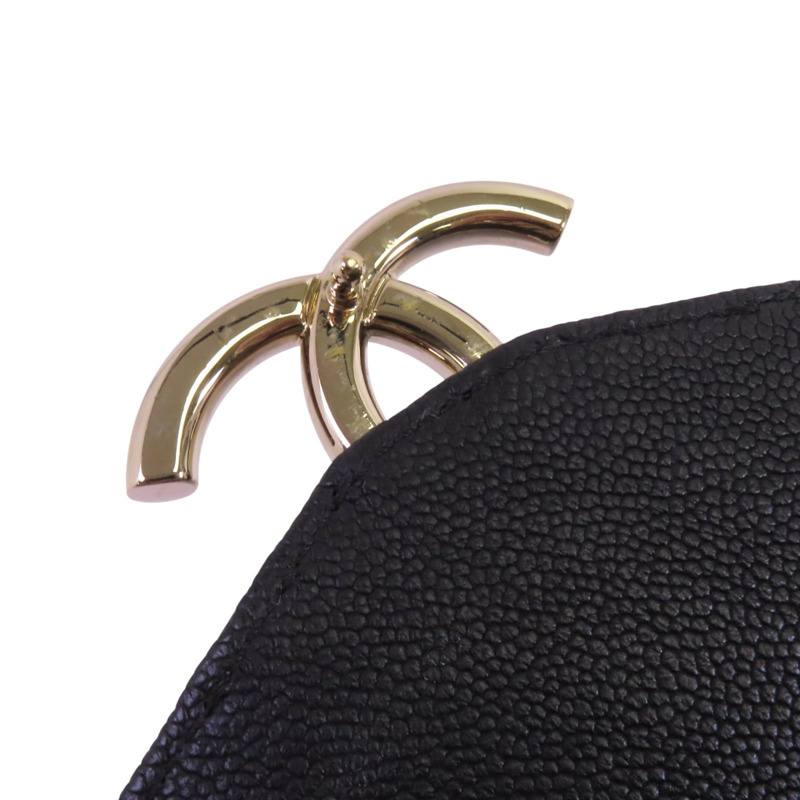 CHANEL 牛皮皮革Chain Shoulder金扣鏈帶手挽肩背兩用袋-14