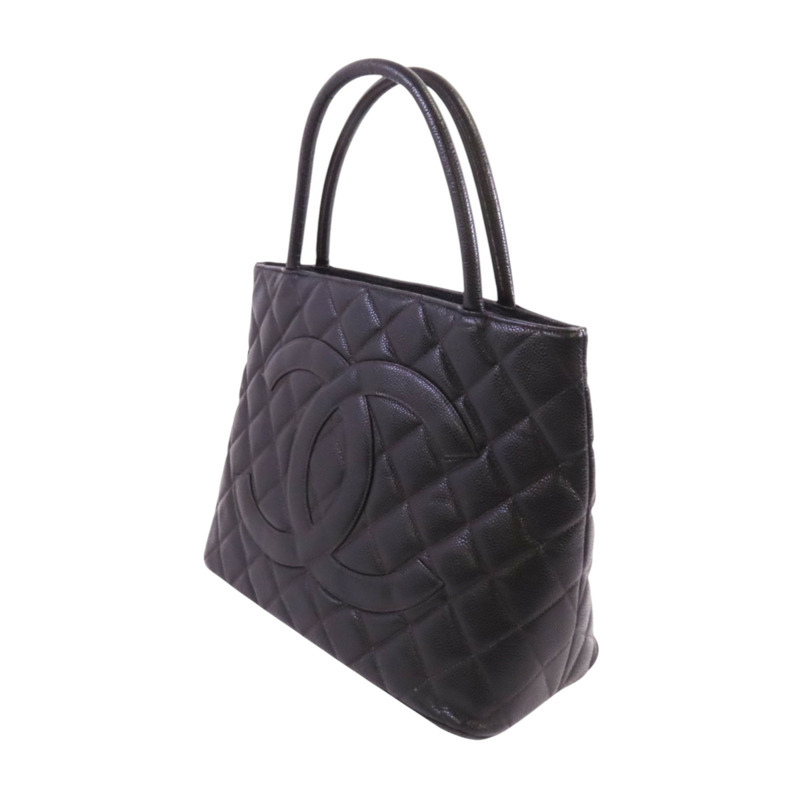 CHANEL 牛皮皮革Vintage Hand Bag金扣手挽袋-2
