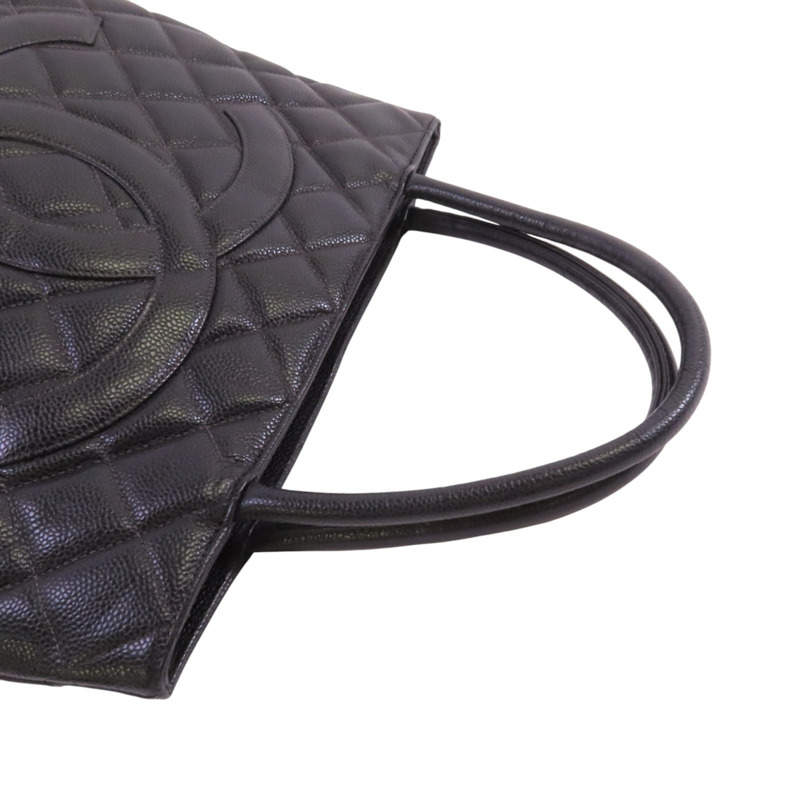 CHANEL 牛皮皮革Vintage Hand Bag金扣手挽袋-7