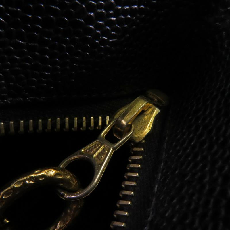 CHANEL 牛皮皮革Vintage Hand Bag金扣手挽袋-9