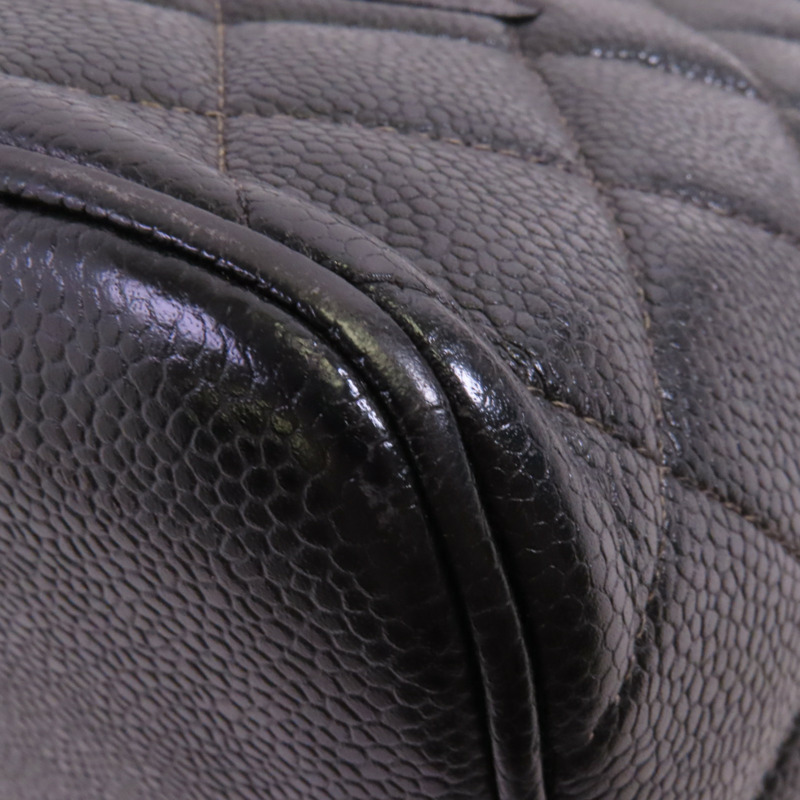 CHANEL 牛皮皮革Vintage Hand Bag金扣手挽袋-11