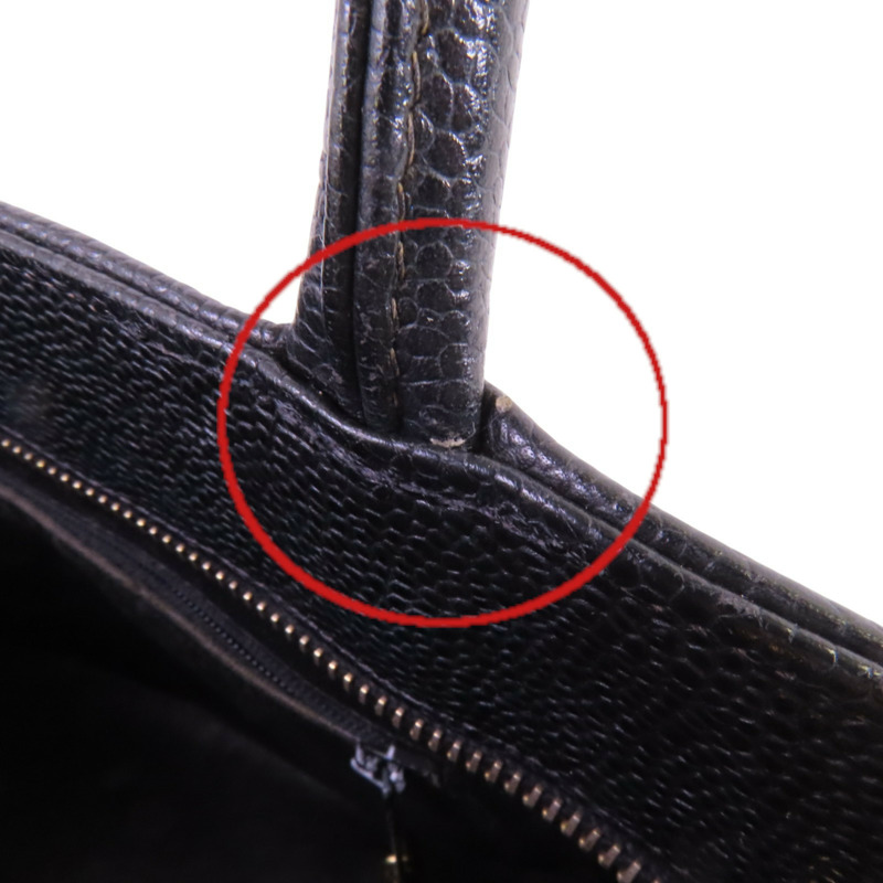 CHANEL 牛皮皮革Vintage Hand Bag金扣手挽袋-16