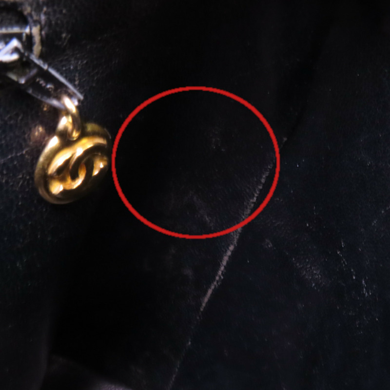 CHANEL 牛皮皮革Vintage Hand Bag金扣手挽袋-17