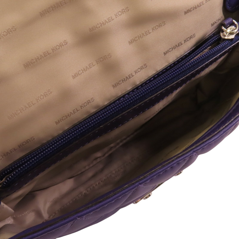 Michael Kors 羊皮皮革Chain Shoulder Bag銀扣鏈帶肩背袋-4