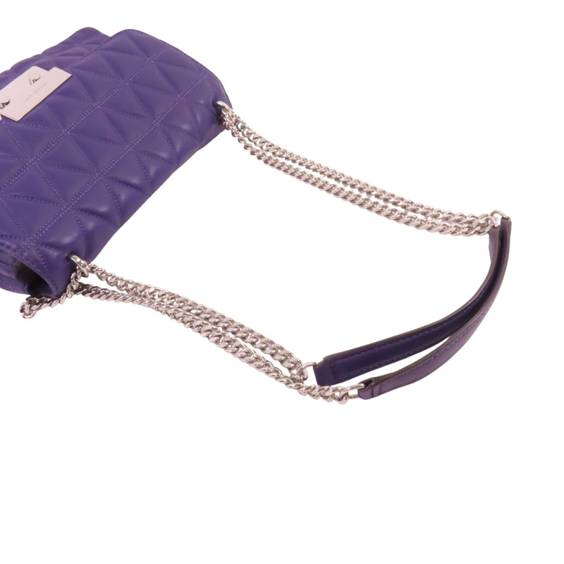 Michael Kors 羊皮皮革Chain Shoulder Bag銀扣鏈帶肩背袋-6