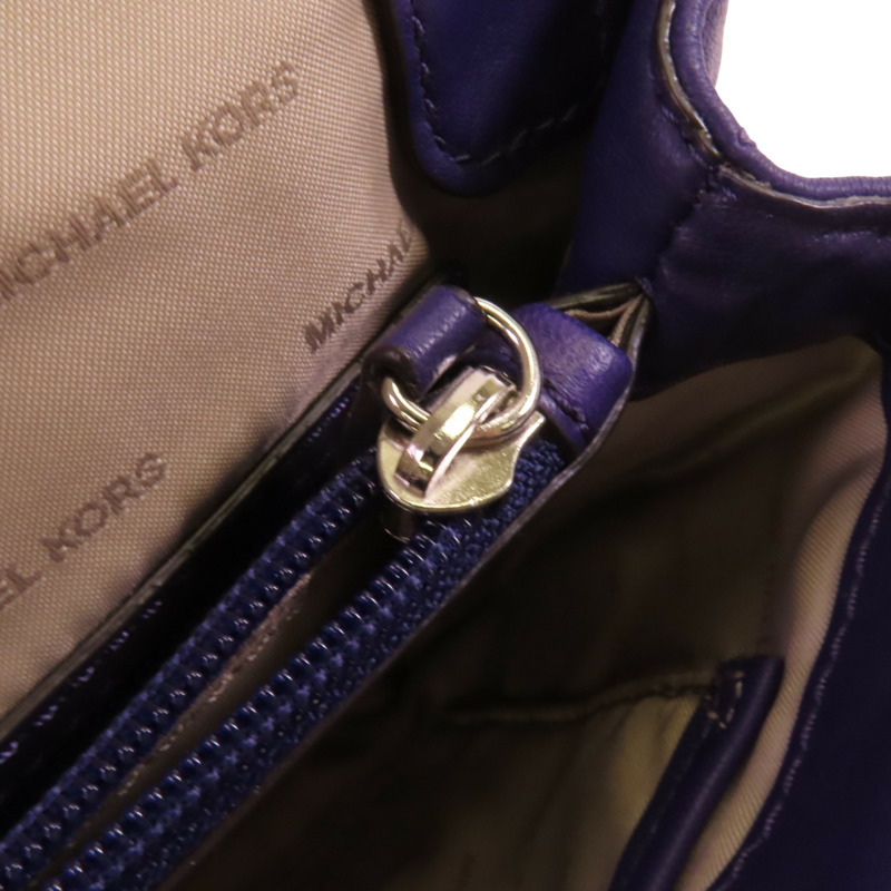 Michael Kors 羊皮皮革Chain Shoulder Bag銀扣鏈帶肩背袋-9