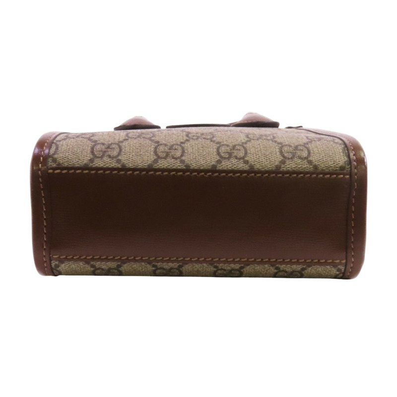 GUCCI 塗層帆布Interlocking G Mini金扣手挽肩背兩用袋-3