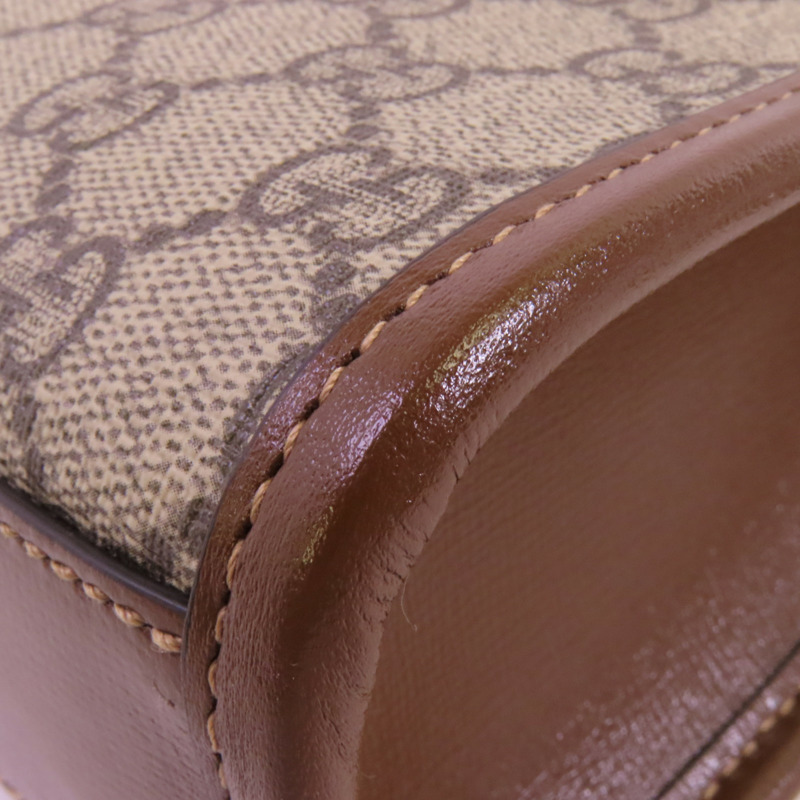 GUCCI 塗層帆布Interlocking G Mini金扣手挽肩背兩用袋-11