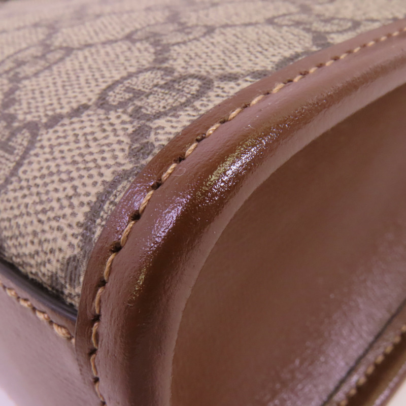 GUCCI 塗層帆布Interlocking G Mini金扣手挽肩背兩用袋-13