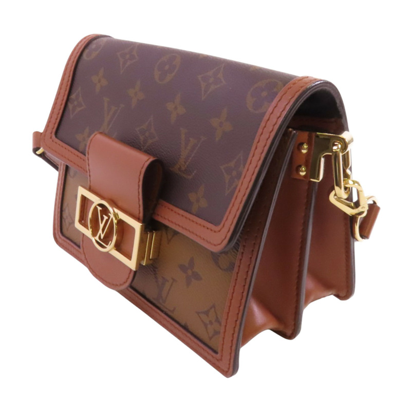 LOUIS VUITTON Monogram Reverse Mini Dauphine金扣肩背袋-2
