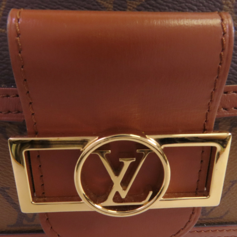 LOUIS VUITTON Monogram Reverse Mini Dauphine金扣肩背袋-7