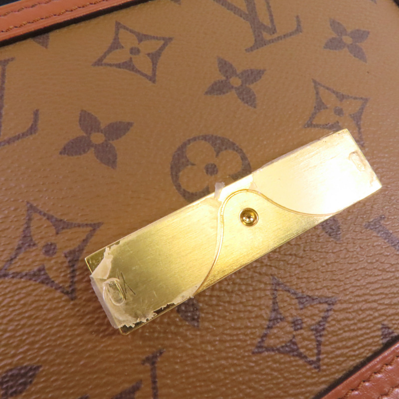 LOUIS VUITTON Monogram Reverse Mini Dauphine金扣肩背袋-14