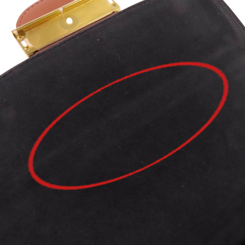 LOUIS VUITTON Monogram Reverse Mini Dauphine金扣肩背袋-15