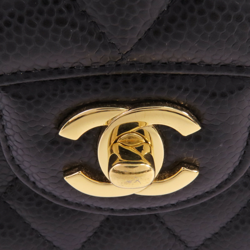 CHANEL 牛皮皮革Classic 25金扣鏈帶肩背袋-14