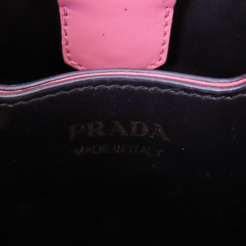 PRADA Saffianopo皮革2Way Shoulder Bag金扣手挽肩背兩用袋-5
