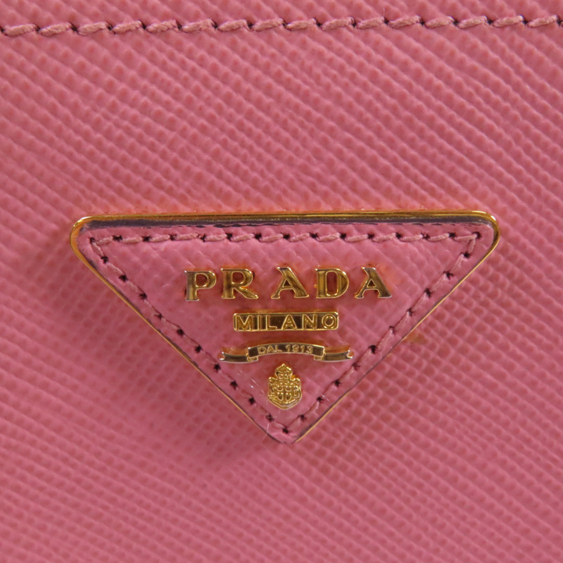 PRADA Saffianopo皮革2Way Shoulder Bag金扣手挽肩背兩用袋-6