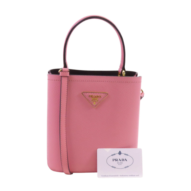 PRADA Saffianopo皮革2Way Shoulder Bag金扣手挽肩背兩用袋-8