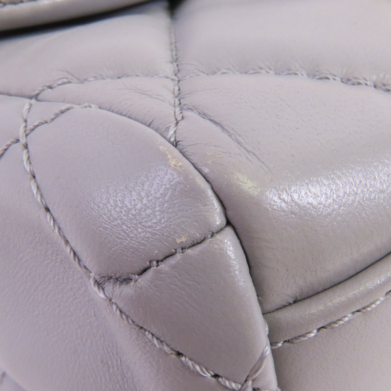 CHANEL 羊皮皮革Chain Shoulder金扣鏈帶肩背袋-10