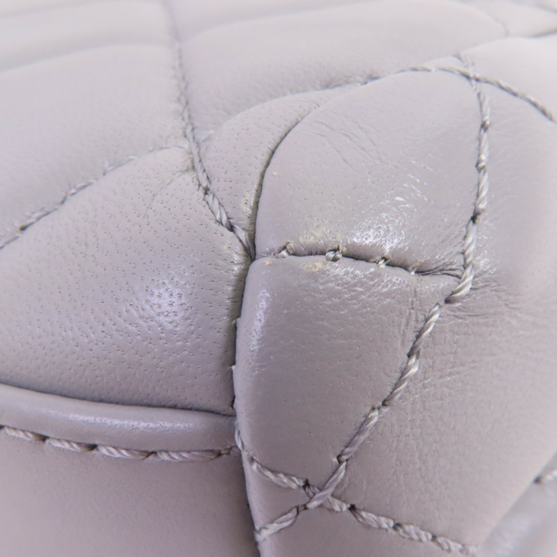 CHANEL 羊皮皮革Chain Shoulder金扣鏈帶肩背袋-13