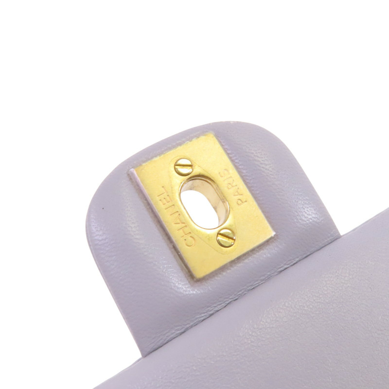 CHANEL 羊皮皮革Chain Shoulder金扣鏈帶肩背袋-16